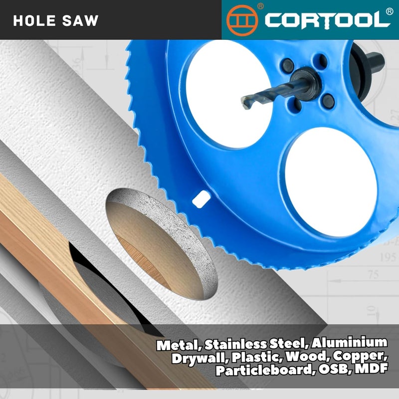 Cortool 6.25 Hole Saw for Recessed Lights, 6-1/4 Hole Saw Dust Bowl for Recessed Lighting 6 Inch, with Bi-Metal Wood Metal Drywall Hole Cutter - Image 4